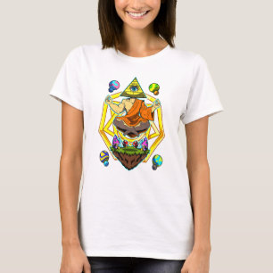 Buddha Meditation Psychedelic Illuminati Pyramid E T-Shirt