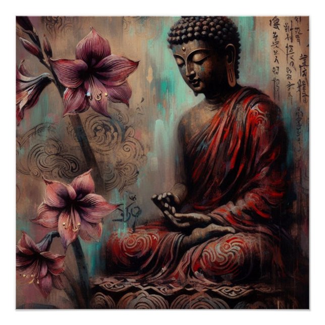 BUDDHA METALLIC PAINT ART #11 POSTER (Front)