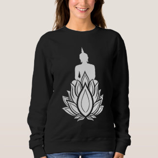 Buddha Monk Namaste Praying Pray Smile Happy Laugh Sweatshirt