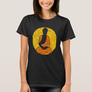 Buddha Monk Namaste Praying Pray Smile Happy Laugh T-Shirt