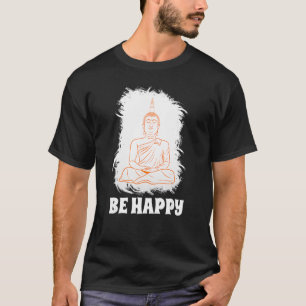 Buddha Monk Namaste Praying Pray Smile Happy Laugh T-Shirt