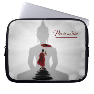 Buddha Monk Zen Meditation Personalise Laptop Sleeve