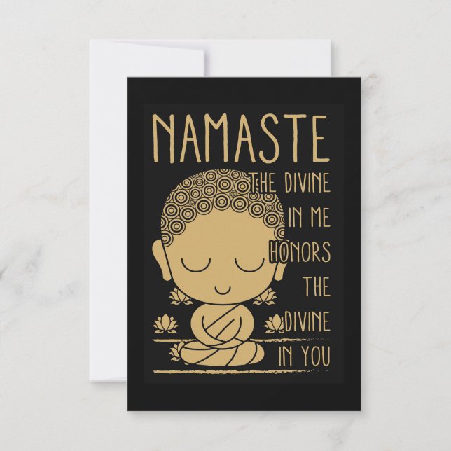 Buddha Namaste The Divine In Me RSVP Card (Front)