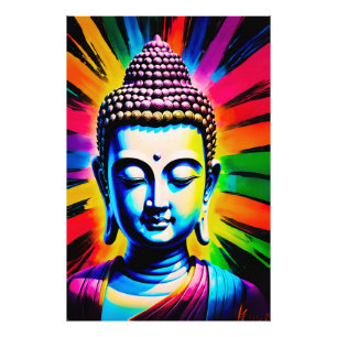 Buddha Neon Decor Photo Print