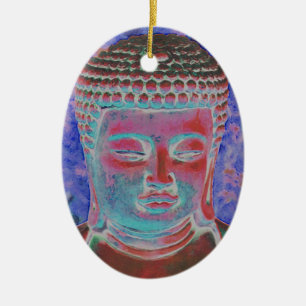 Buddha of the Painted Kaleidoscope Ceramic Ornament