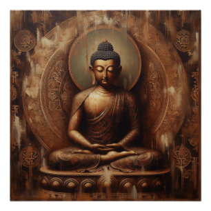BUDDHA OIL PAINTING #10 POSTER