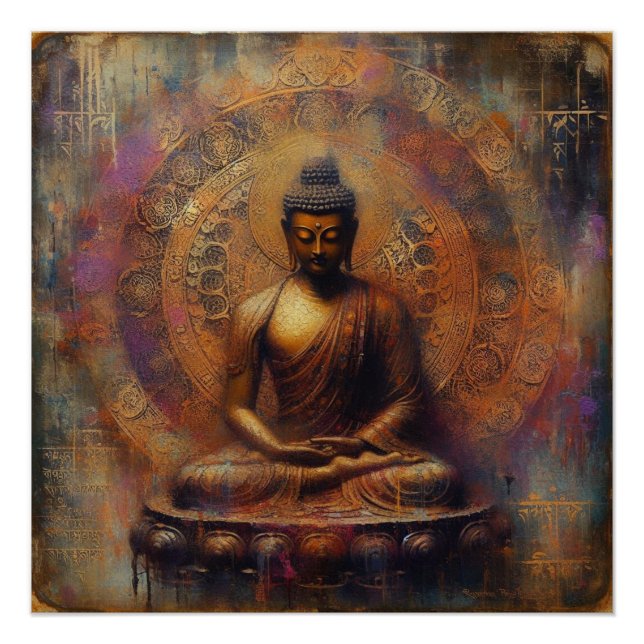 BUDDHA OIL PAINTING #24 POSTER (Front)