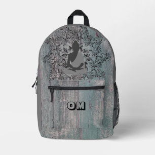 Buddha on Rustic Wood OM Print Cut Sew Bag