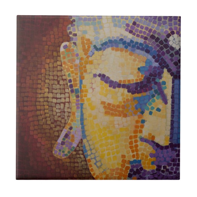 Buddha painting ceramic tile (Front)