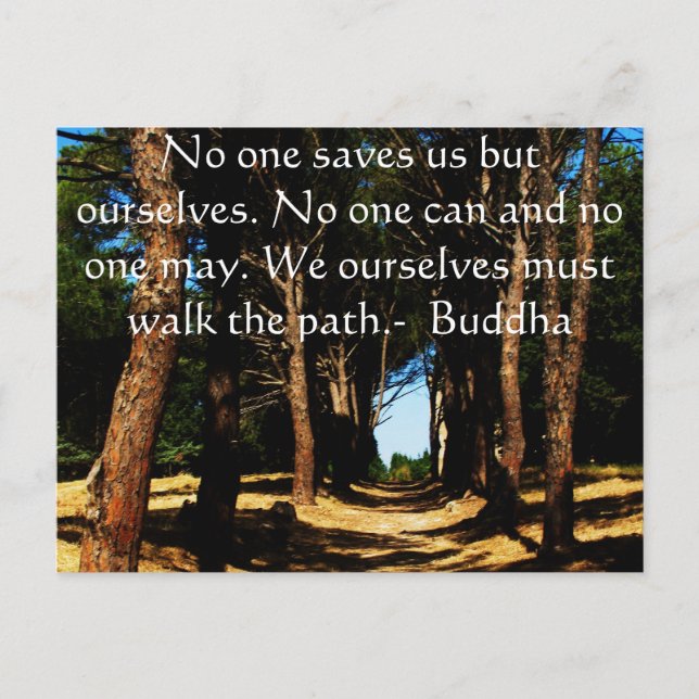 Buddha Path Quote Postcard (Front)