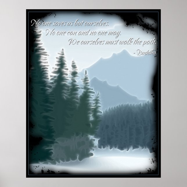 Buddha Path Quote Poster (Front)