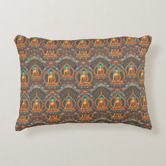 Buddha Pattern Decorative Cushion (Front)