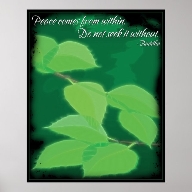 Buddha Peace Quote Poster (Front)