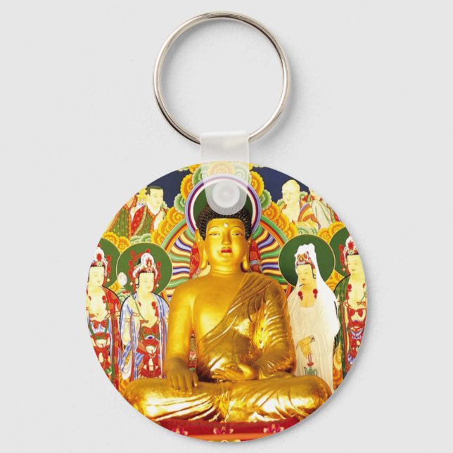 Buddha Peace Tranquillity Serenity Key Ring (Front)