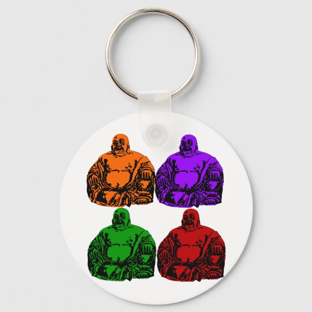 buddha - pop art key ring (Front)