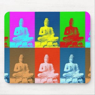 Buddha Pop Art Style Mouse Pad