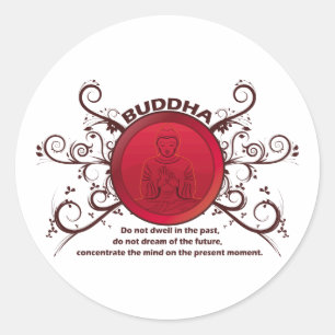 Buddha Present Moment Classic Round Sticker