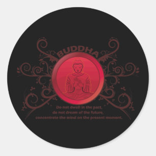 Buddha Present Moment Classic Round Sticker