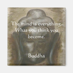 Buddha quotation on painted budha magnet