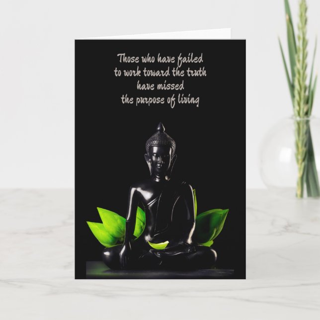 Buddha Quote 1 customisable greeting card (Front)