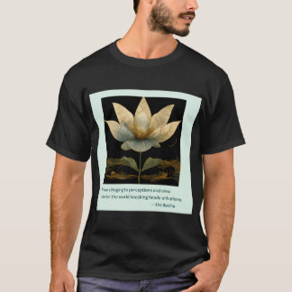 Buddha Quote about opinionated people GOLD lotus T-Shirt