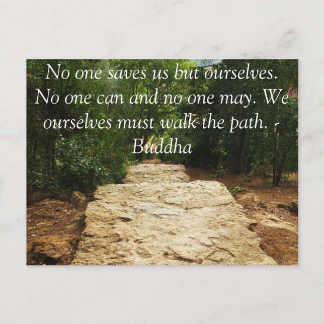 Buddha QUOTE about personal salvation and choices Postcard (Front)
