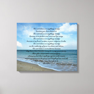 Buddha quote Do not believe News Today Canvas Print