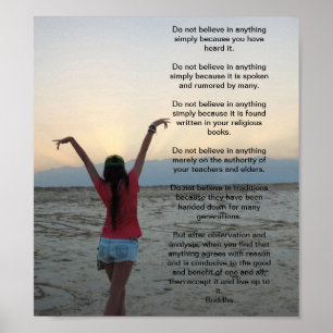 Buddha quote Do not believe News Today Poster