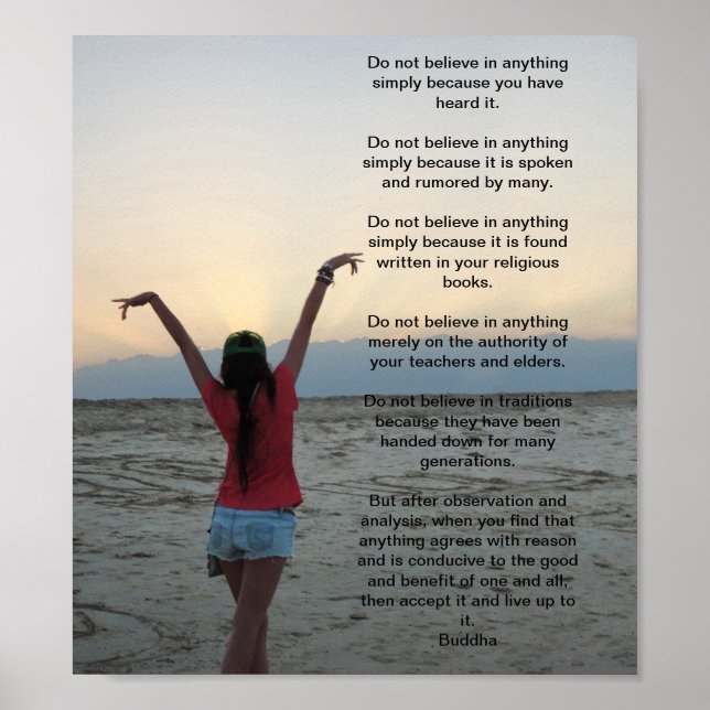 Buddha quote Do not believe News Today Poster (Front)