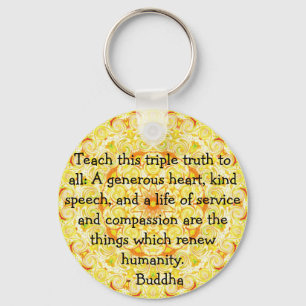 Buddha quote inspirational yoga meditation art key ring