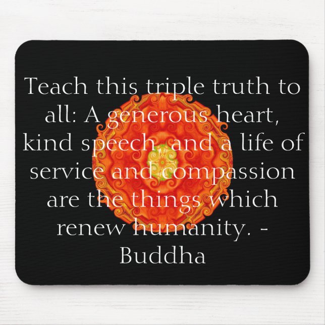 Buddha quote inspire motivational mouse pad (Front)