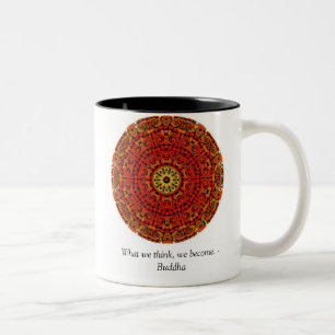 Buddha quote inspire motivational Two-Tone coffee mug