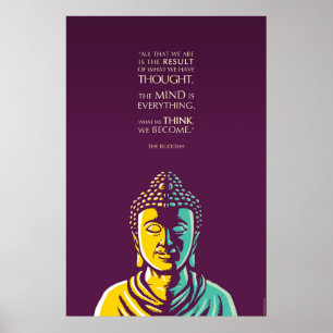 Buddha Quote: The mind is everything Poster