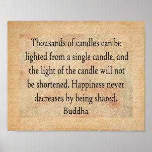 Buddha Quote - Thousands of Candles print