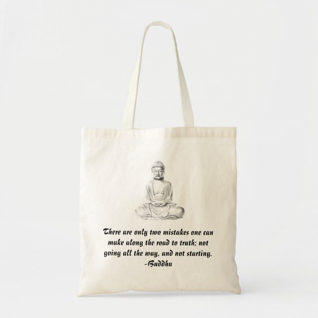 Buddha Quote Tote Bag (Front)