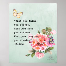 Buddha quote wall art poster