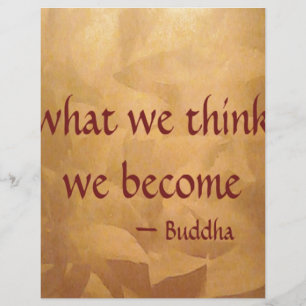 Buddha Quote; What We Think We Become