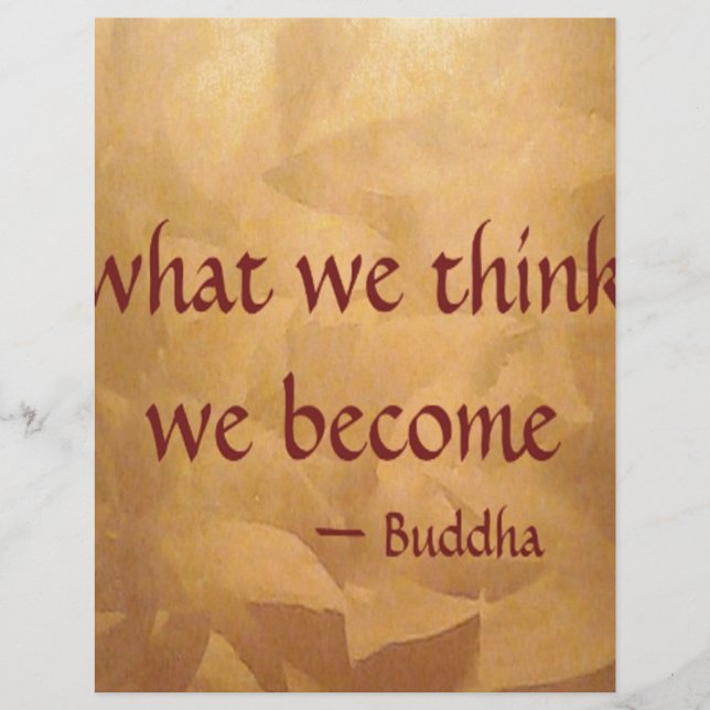 Buddha Quote; What We Think We Become (Front)