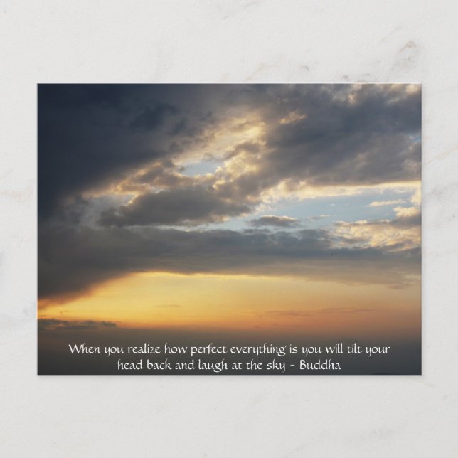 Buddha Quote - When you realise how perfect....... Postcard (Front)