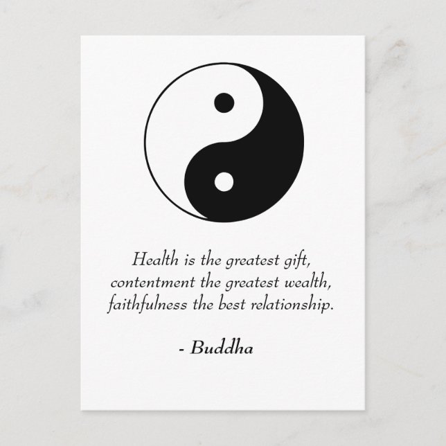 Buddha Quotes - Health, Contentment, Faithfulness Postcard (Front)