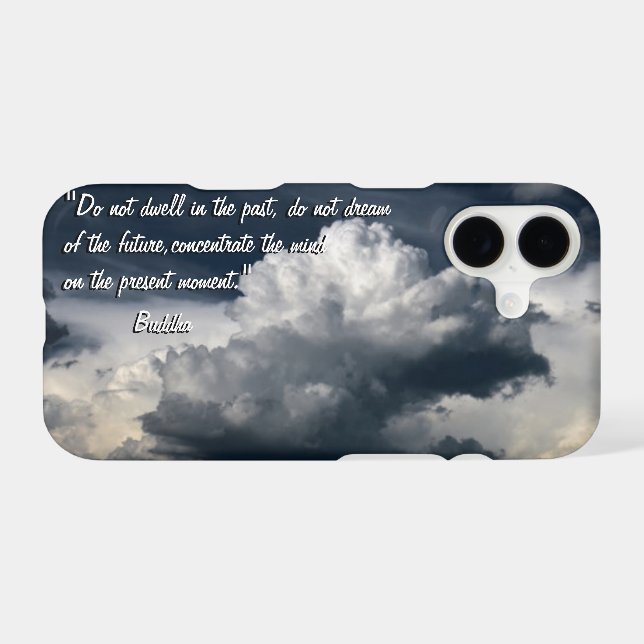 Buddha Quotes & Stormy Clouds, Sky  / Buddhism (Back (Horizontal))