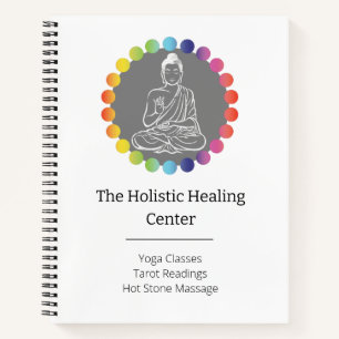 Buddha Rainbow Chakras Spiritual Metaphysical Yoga Notebook
