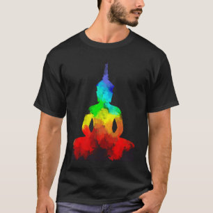Buddha Rainbow Love Yoga Pose T Namaste T-Shirt