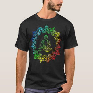 Buddha Rainbow Meditation Yoga LGBT Gay Pride T-Shirt