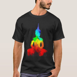 Buddha Rainbow Yoga Namaste Guru Spirit T-Shirt
