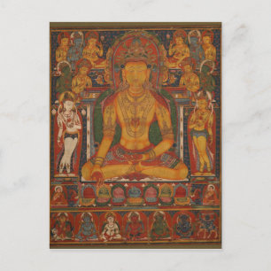 Buddha Ratnasambhava with Wealth Deities Postcard