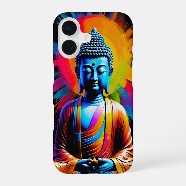 Buddha - Rays of Tranquil iPhone 16 Case (Back)