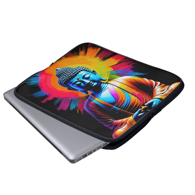 Buddha - Rays of Tranquil Laptop Sleeve (Front Bottom)
