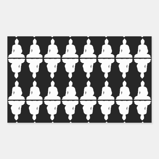 Buddha Rectangular Sticker (Front)