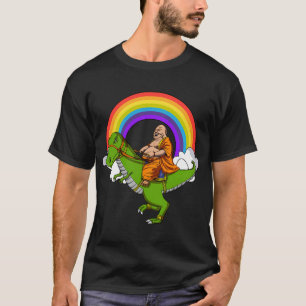 Buddha Riding T-Rex Dinosaur T-Shirt